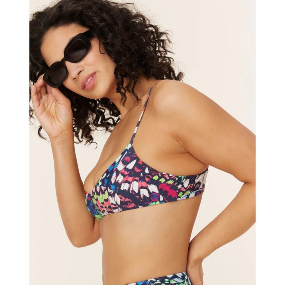Andie Swim The Molokai Bikini Top in Butterfly Print Brand Size XL NWT - Picture 3 of 9